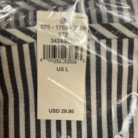 Aerie Seersucker Ruffle Bikini Bottom‎ Striped with Gingham Ruffles Size L NWT - Picture 10 of 10